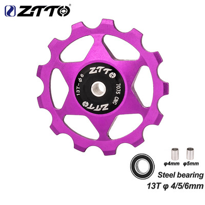 ZTTO 11T 13T MTB jalgratta tagumine käiguvahetaja Jockey Ratta terasest laagririhmaratas AL7075 CNC maanteeratta juhtrull, tühikuur 4mm 5mm 6mm