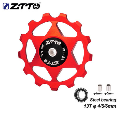 ZTTO 11T 13T MTB jalgratta tagumine käiguvahetaja Jockey Ratta terasest laagririhmaratas AL7075 CNC maanteeratta juhtrull, tühikuur 4mm 5mm 6mm