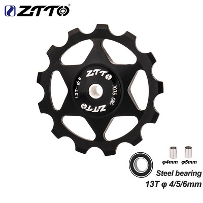 ZTTO 11T 13T MTB jalgratta tagumine käiguvahetaja Jockey Ratta terasest laagririhmaratas AL7075 CNC maanteeratta juhtrull, tühikuur 4mm 5mm 6mm