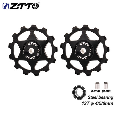 ZTTO 11T 13T MTB jalgratta tagumine käiguvahetaja Jockey Ratta terasest laagririhmaratas AL7075 CNC maanteeratta juhtrull, tühikuur 4mm 5mm 6mm