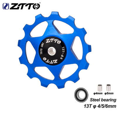 ZTTO 11T 13T MTB jalgratta tagumine käiguvahetaja Jockey Ratta terasest laagririhmaratas AL7075 CNC maanteeratta juhtrull, tühikuur 4mm 5mm 6mm