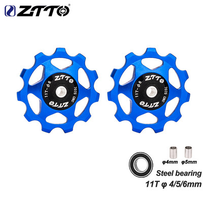 ZTTO 11T 13T MTB jalgratta tagumine käiguvahetaja Jockey Ratta terasest laagririhmaratas AL7075 CNC maanteeratta juhtrull, tühikuur 4mm 5mm 6mm