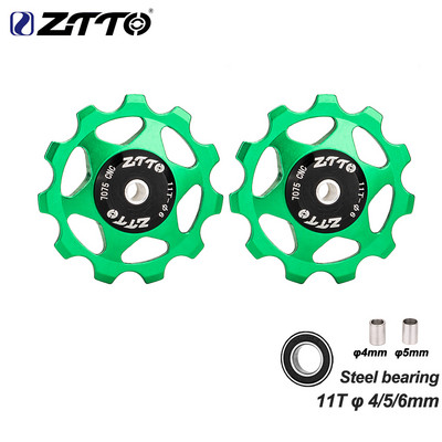 ZTTO 11T 13T MTB jalgratta tagumine käiguvahetaja Jockey Ratta terasest laagririhmaratas AL7075 CNC maanteeratta juhtrull, tühikuur 4mm 5mm 6mm