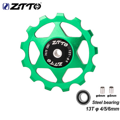 ZTTO 11T 13T MTB jalgratta tagumine käiguvahetaja Jockey Ratta terasest laagririhmaratas AL7075 CNC maanteeratta juhtrull, tühikuur 4mm 5mm 6mm