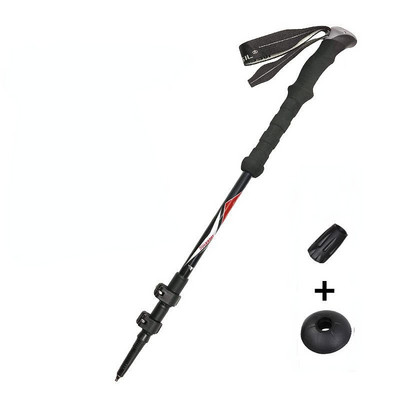 Camping Trekking Pole Outdoor Walking Stick Τηλεσκοπικό 3 τμημάτων Hiking Carbon Stick από κράμα αλουμινίου