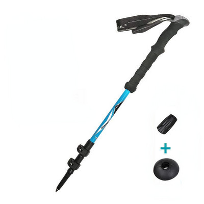 Camping Trekking Pole Outdoor Walking Stick Τηλεσκοπικό 3 τμημάτων Hiking Carbon Stick από κράμα αλουμινίου