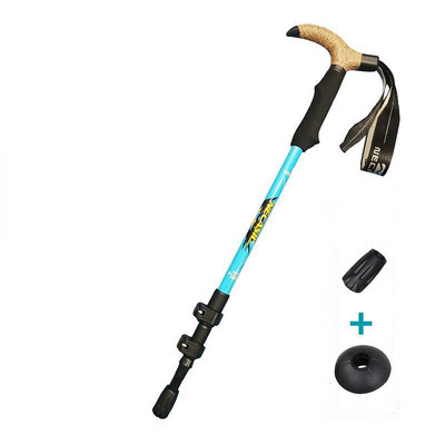 Camping Trekking Pole Outdoor Walking Stick Τηλεσκοπικό 3 τμημάτων Hiking Carbon Stick από κράμα αλουμινίου