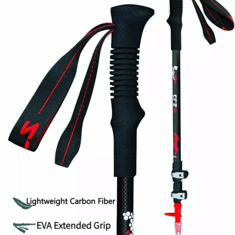 Välistingimustes kasutatavad süsinikkiust matkakepid ülikerged kiirlukuga sissetõmmatavad kepp-matkad maastikul kargud põrutusvastased ronimiskepid