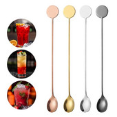 Nerūdijančio plieno maišymo šaukštas gėrimui 21 cm ilgio kotelis kokteilių maišyklės barmeno maišymo lazdelės šaukštas viskio plaktuvo baro įrankis