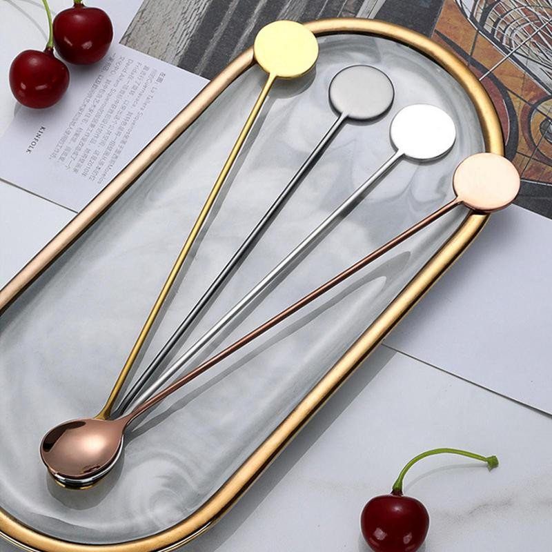 Nerūdijančio plieno maišymo šaukštas gėrimui 21 cm ilgio kotelis kokteilių maišyklės barmeno maišymo lazdelės šaukštas viskio plaktuvo baro įrankis