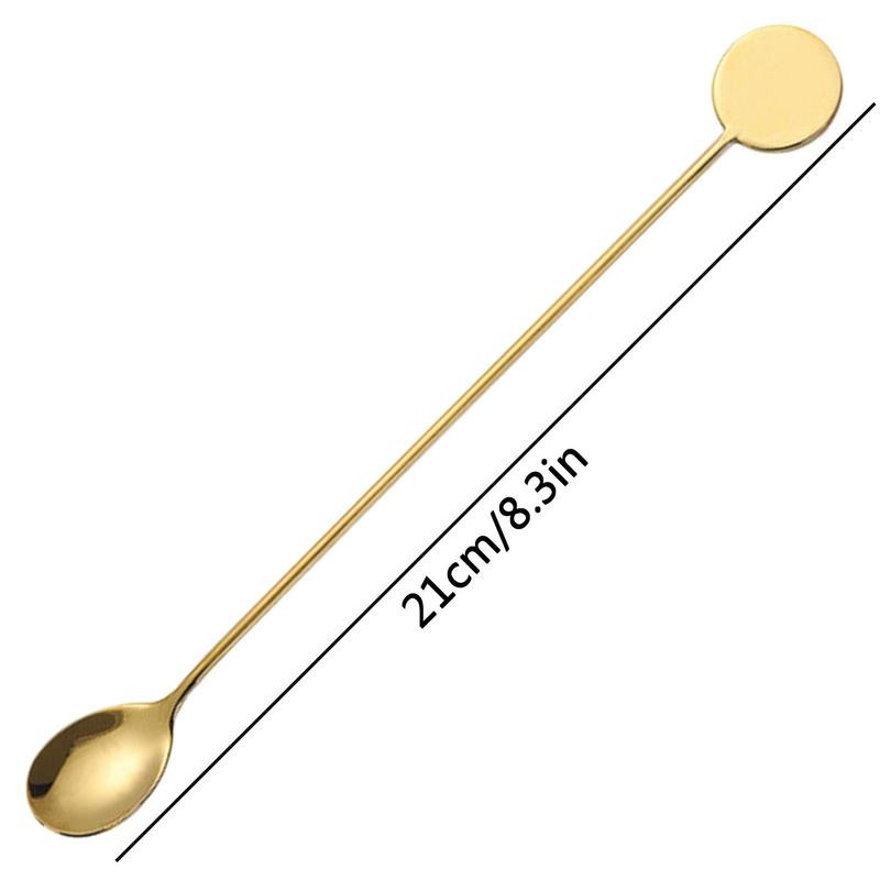 Nerūdijančio plieno maišymo šaukštas gėrimui 21 cm ilgio kotelis kokteilių maišyklės barmeno maišymo lazdelės šaukštas viskio plaktuvo baro įrankis