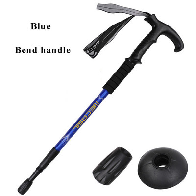 NUONEKO Трисекционна прибираща се пръчка На открито Преносима щека за туризъм, катерене Прибираща се защитна бастун CA26