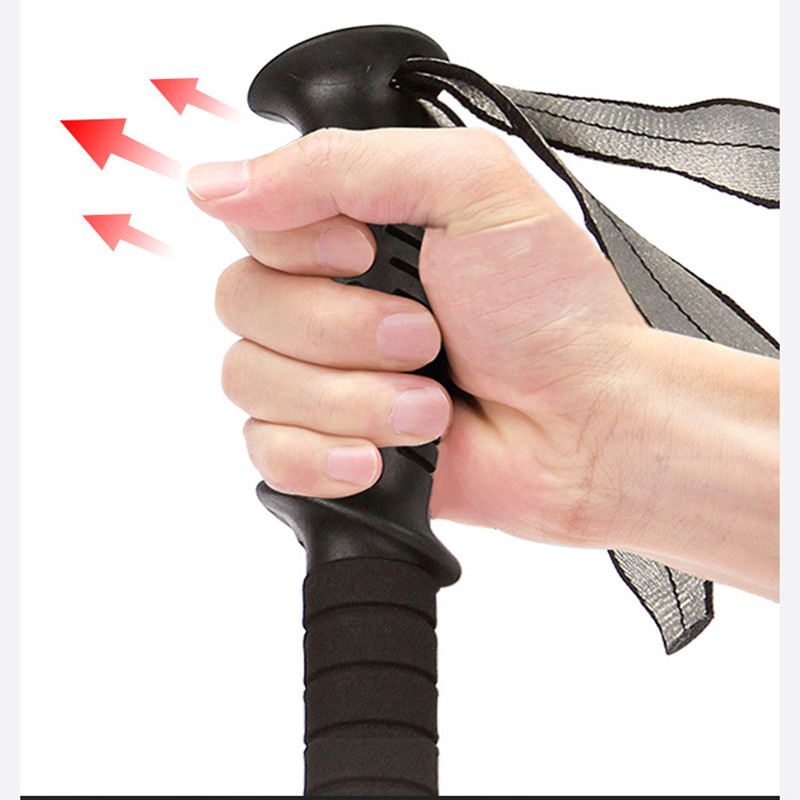 NUONEKO Трисекционна прибираща се пръчка На открито Преносима щека за туризъм, катерене Прибираща се защитна бастун CA26