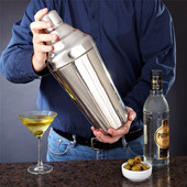 1,8 l veľký nerezový koktailový šejker Boston Bar: 3-dielna sada barových nástrojov