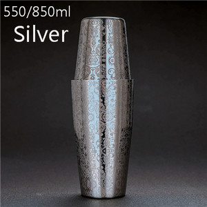 550 ml / 850 ml graviravimo nerūdijančio plieno kokteilis Boston baro plaktuvo baras Barware