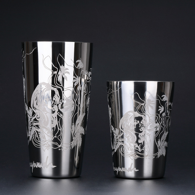 550 ml / 850 ml graviravimo nerūdijančio plieno kokteilis Boston baro plaktuvo baras Barware