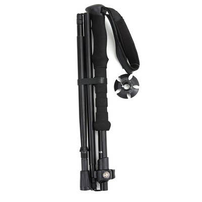 Didelio stiprumo 4 sekcijų teleskopinis sulankstomas trumpas žygio lazdas EVA lauko rankena