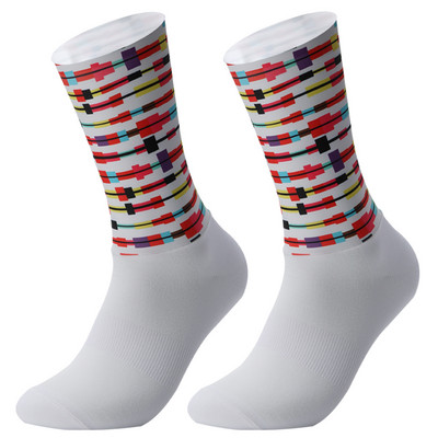 Neslystančios silikoninės vasarinės aerozolinės kojinės Whiteline dviračių kojinės vyriškos dviračių sportinės kojinės bėgimo kojinės dviračių kojinės