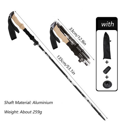 Pėsčiųjų lazdos Aliuminio lydinio žygių lazdos Lauko žygių lazdos Išoriškai užrakinamas kempingas, nešiojamas šiaurės šalių pagyvenusiems žmonėms