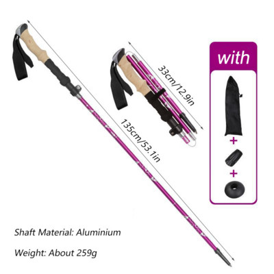 Pėsčiųjų lazdos Aliuminio lydinio žygių lazdos Lauko žygių lazdos Išoriškai užrakinamas kempingas, nešiojamas šiaurės šalių pagyvenusiems žmonėms