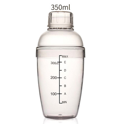 350ml 500ml 700ml 1000ml Пластмасов шейкър за коктейли Прозрачен бар шейкър Мляко Чаша за чай Барман Бар инструменти Аксесоари с прозрачна скала