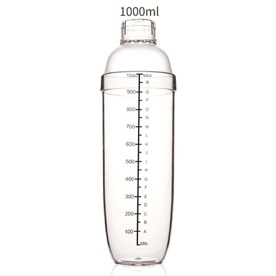 350 ml 500 ml 700 ml 1000 ml plastikinis kokteilių plaktuvas Skaidrus baro plaktuvas Pieno arbatos puodelis Barmeno baro įrankiai Priedai su skaidriomis nuosėdomis
