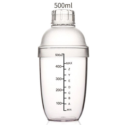 350 ml 500 ml 700 ml 1000 ml plastikinis kokteilių plaktuvas Skaidrus baro plaktuvas Pieno arbatos puodelis Barmeno baro įrankiai Priedai su skaidriomis nuosėdomis