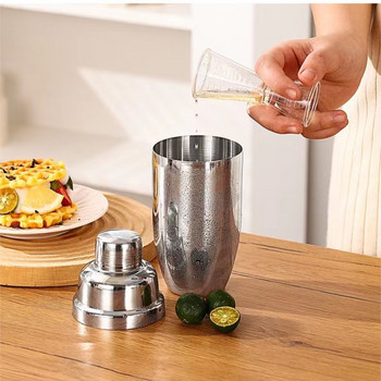 Έγχρωμο ανοξείδωτο σέικερ τριών τμημάτων Cocktail Shaker Mixed Drink Hand Crank Cup For Party Bar Bartender Tool 350/550/750ml