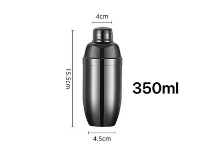 Spalvotas nerūdijančio plieno trijų sekcijų kokteilių plaktuvas Mišraus gėrimo rankinio švaistiklio puodelis vakarėlio baro barmeno įrankis 350/550/750 ml