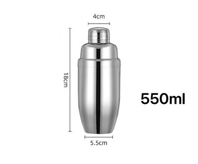 Spalvotas nerūdijančio plieno trijų sekcijų kokteilių plaktuvas Mišraus gėrimo rankinio švaistiklio puodelis vakarėlio baro barmeno įrankis 350/550/750 ml