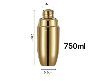 Spalvotas nerūdijančio plieno trijų sekcijų kokteilių plaktuvas Mišraus gėrimo rankinio švaistiklio puodelis vakarėlio baro barmeno įrankis 350/550/750 ml