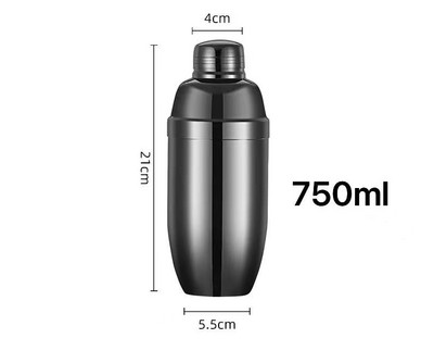 Spalvotas nerūdijančio plieno trijų sekcijų kokteilių plaktuvas Mišraus gėrimo rankinio švaistiklio puodelis vakarėlio baro barmeno įrankis 350/550/750 ml