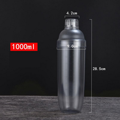 350 ml/530 ml/700 ml/1000 ml plastmasas Martini kokteiļu šeikeris Vīna dzērienu mikseris vīna šeikeris krūzes dzērienu mikseris Barware Tools