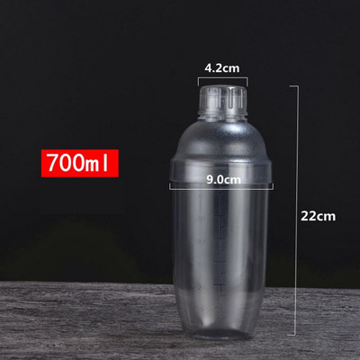 350ml/530ml/700ml/1000ml Plastic Martini Cocktail Shaker Wine