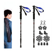 Aliuminio lydinio lazdelės teleskopinis 3 sekcijų išorinis užraktas, sulankstomas lengvas vaikščiojimo lazdas, 65–135 cm tiesi rankena