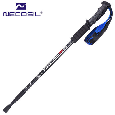 Aliuminio lydinio lazdelės teleskopinis 3 sekcijų išorinis užraktas, sulankstomas lengvas vaikščiojimo lazdas, 65–135 cm tiesi rankena