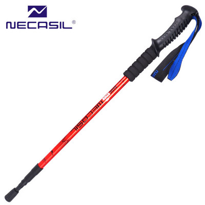 Aliuminio lydinio lazdelės teleskopinis 3 sekcijų išorinis užraktas, sulankstomas lengvas vaikščiojimo lazdas, 65–135 cm tiesi rankena