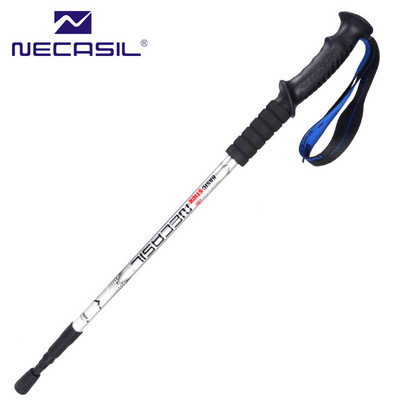 Aliuminio lydinio lazdelės teleskopinis 3 sekcijų išorinis užraktas, sulankstomas lengvas vaikščiojimo lazdas, 65–135 cm tiesi rankena