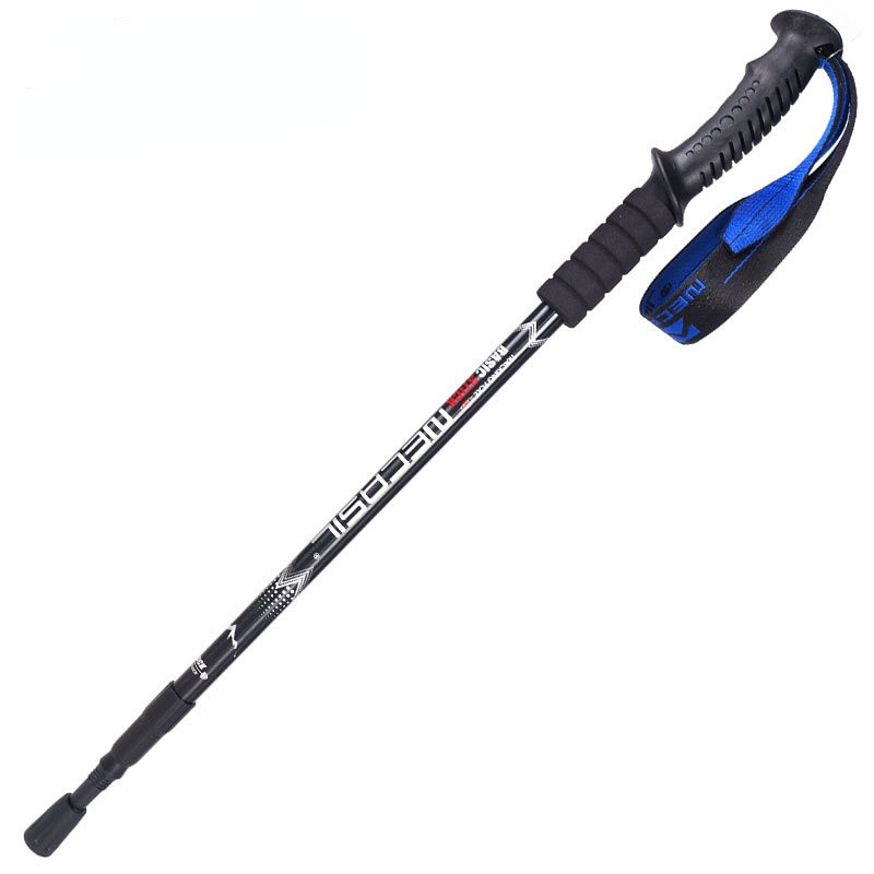 Aliuminio lydinio lazdelės teleskopinis 3 sekcijų išorinis užraktas, sulankstomas lengvas vaikščiojimo lazdas, 65–135 cm tiesi rankena