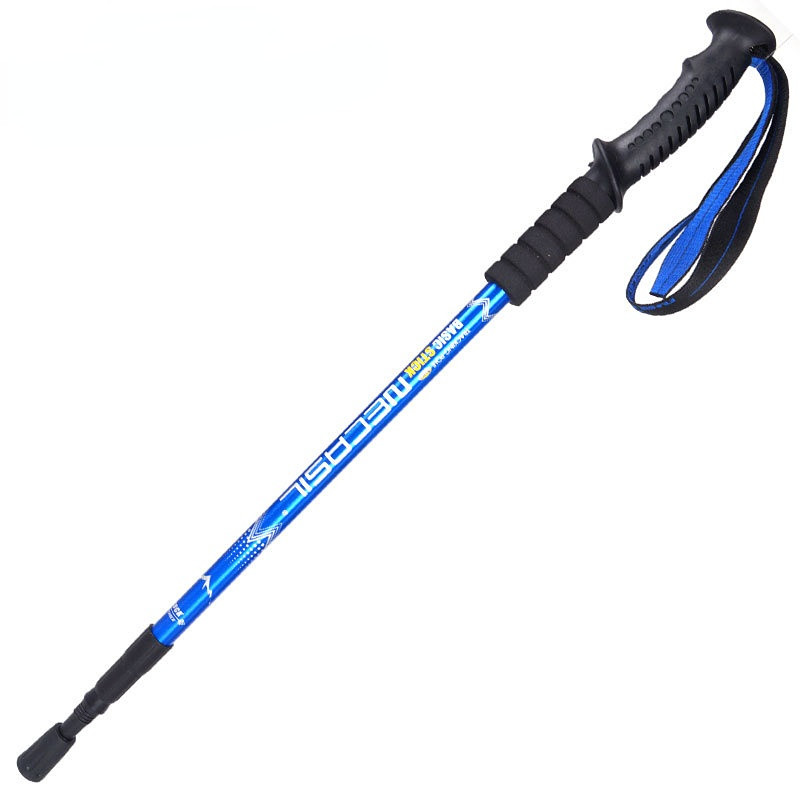 Aliuminio lydinio lazdelės teleskopinis 3 sekcijų išorinis užraktas, sulankstomas lengvas vaikščiojimo lazdas, 65–135 cm tiesi rankena