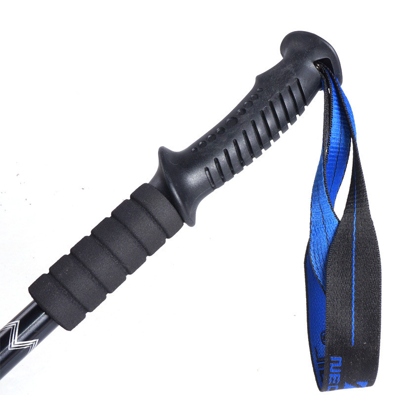 Aliuminio lydinio lazdelės teleskopinis 3 sekcijų išorinis užraktas, sulankstomas lengvas vaikščiojimo lazdas, 65–135 cm tiesi rankena