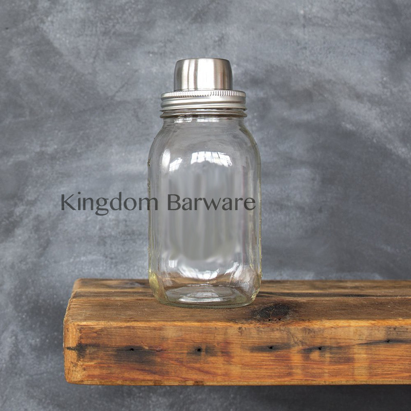 Glass Mason Shaker Kokteilių plaktuvas, 30 oz