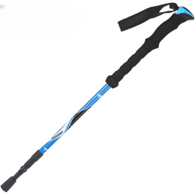 7075 Αλουμίνιο Trekking Pole Ελαφρύ μπαστούνια πεζοπορίας και τρεξίματος που απορροφούν τους κραδασμούς με φυσαλίδες κλειδαριές από φυσικό φελλό