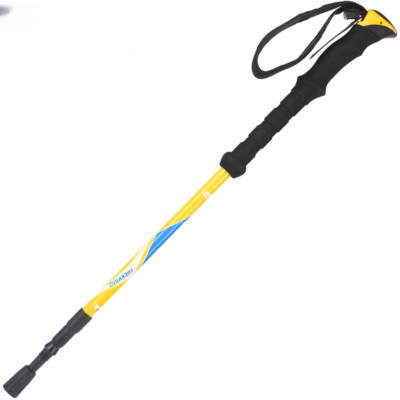 7075 Αλουμίνιο Trekking Pole Ελαφρύ μπαστούνια πεζοπορίας και τρεξίματος που απορροφούν τους κραδασμούς με φυσαλίδες κλειδαριές από φυσικό φελλό