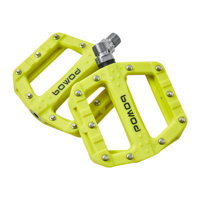 BOWOD lengvas nailoninis sandarus guolių pedalas dviračių važiavimo plokščias neslystantis dviračio pedalas dviračio pedalas 9/16" BMX dviračio priedai