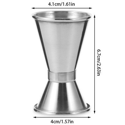 15–50 ml Naujas dvigubas nerūdijančio plieno matavimo puodelis kokteilių plaktuvas gėrimų spirito matavimo prietaisas, virtuvės baras, stalo įrankiai