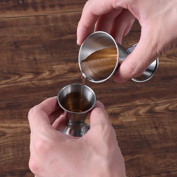 1 τμχ από ανοξείδωτο χάλυβα σέικερ για κοκτέιλ Measure Cup Dual Shot Drink Spirit Measure Jigger Kitchen Bartender Drink Party Bar Tools