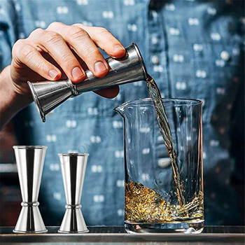 30/60 мл коктейл бар от неръждаема стомана Jigger Японска мерителна чаша за спиртни напитки Double Oz Инструменти за кухненско парти Клубно маркиране на напитки