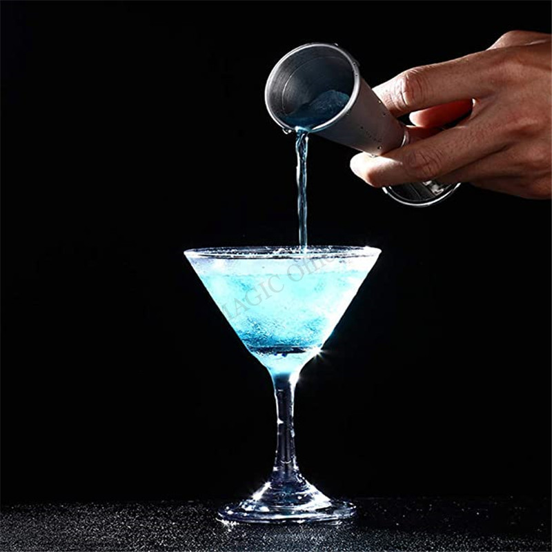 30/60 ml nerūdijančio plieno kokteilių baras, japoniškas dvigubas ozas, matavimo puodelis, baro įrankiai virtuvės vakarėlio klubo gėrimų žymės