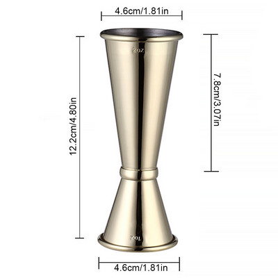 Cocktail Bar Jigger din oțel inoxidabil design japonez Jigger dublu spirit Cupă de măsurare pentru acasă Bar Party Bar Accesorii Club